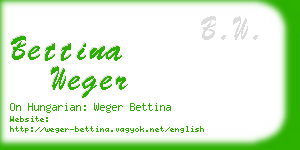 bettina weger business card